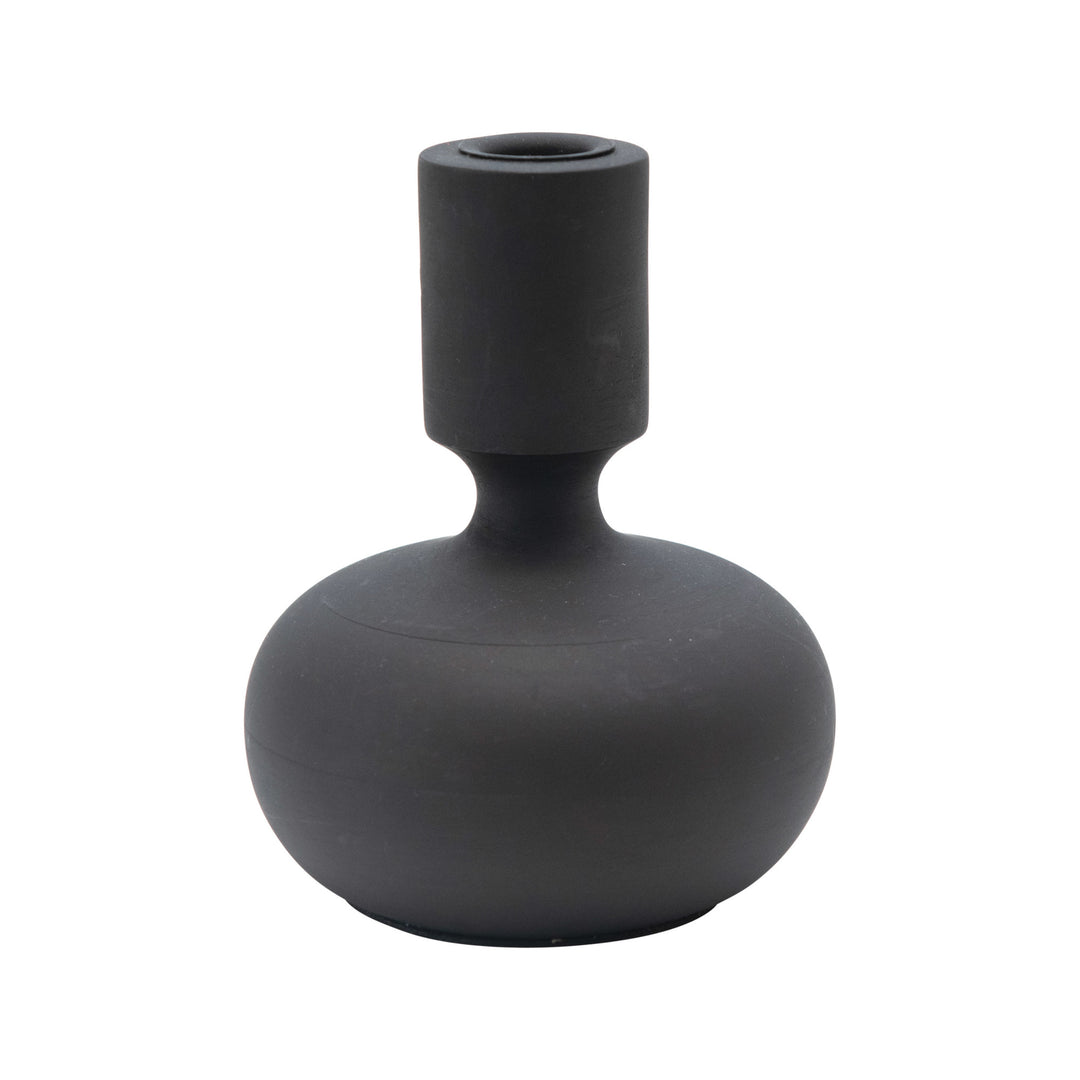 Black Mango Wood Candle Holder