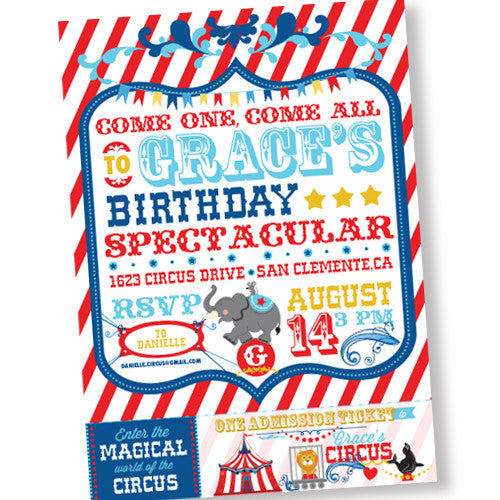 Printable Circus/ Carnival Birthday collection
