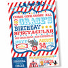 Circus/ Carnival Birthday Spectacular printable Invitation