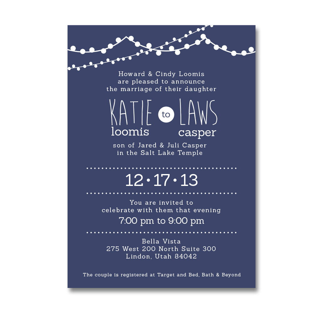 Strung Lights Wedding Invitations