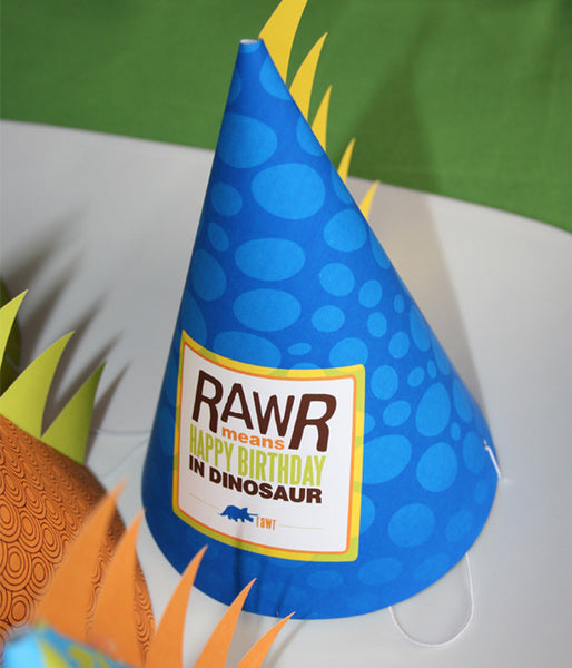printable Dinosaur Party hats – Wants and Wishes
