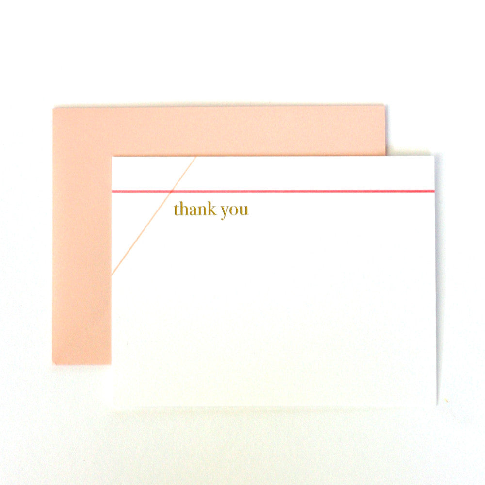 Criss Cross Thank you Notecard