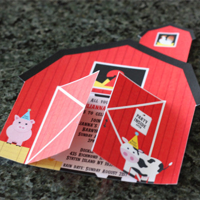 Barnyard/ Farm Animal Invitation by Wants and Wishes