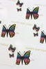 Butterfly Sticker tag with gold foil