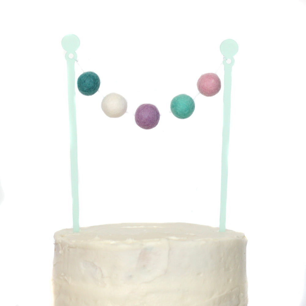 Mermaid Cake Bunting Topper