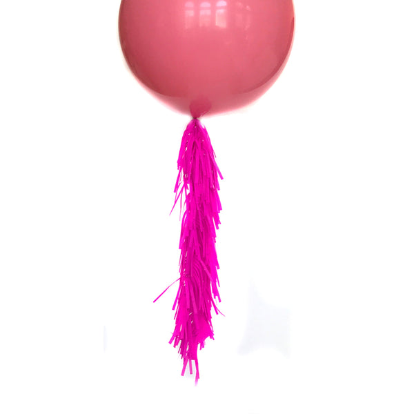 Neon Magenta Frilly Balloon Tassel