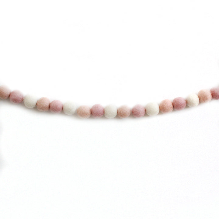 Rose Gold Felt Ball Garland