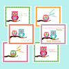 Printable Owl Favor/Treat Bag Toppers- Summer Days Owl Collection by Wants and Wishes