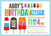 Popsicles & Sunglasses printable BIRTHDAY Party - Summer Days Collection Invitation