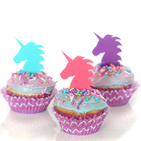 Purple Unicorn Cupcake Topper
