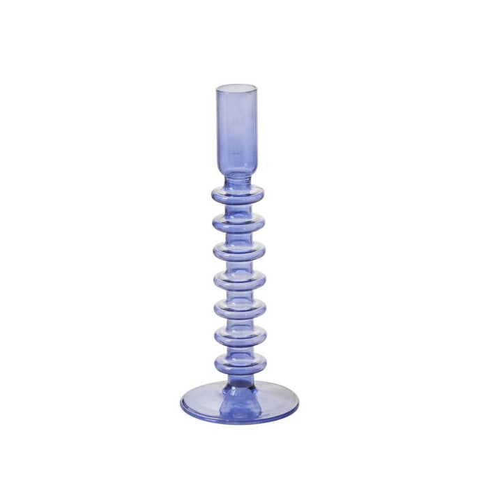 Periwinkle glass Whitney candleholder