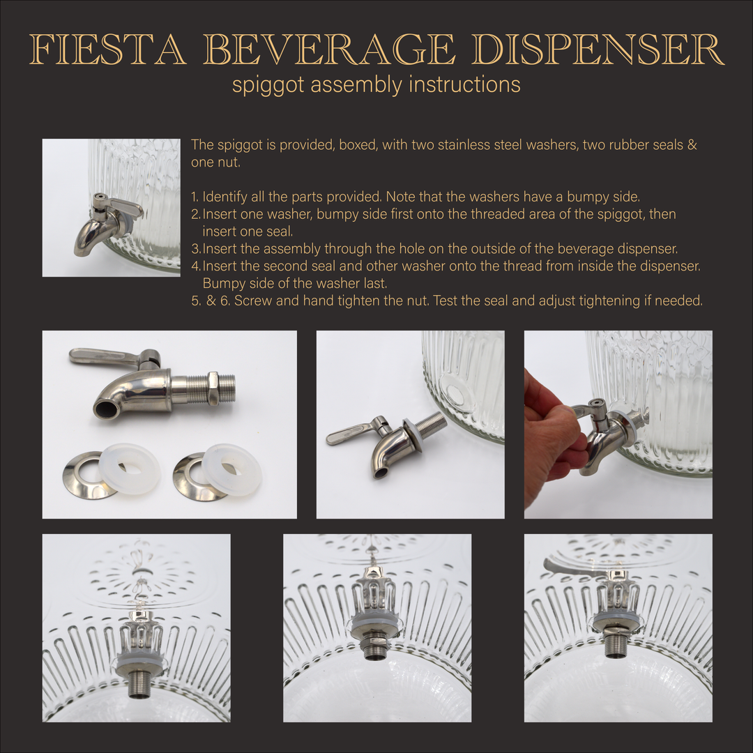 Rattan & Glass beverage dispenser