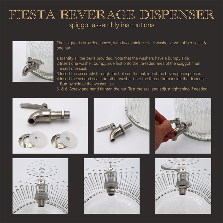 Rattan & Glass beverage dispenser