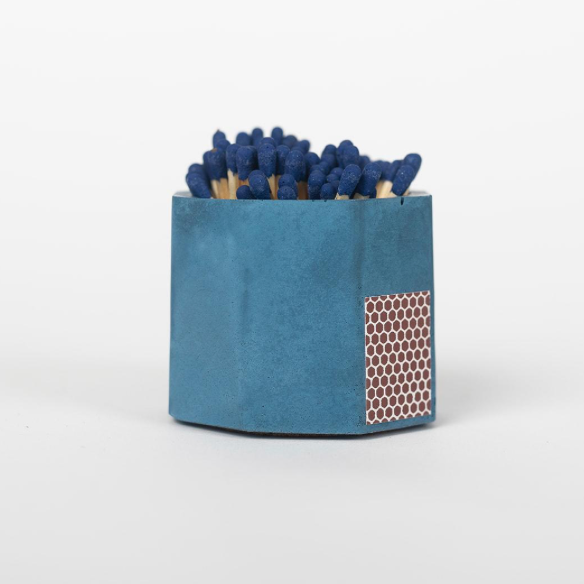 Indigo + Navy Concrete Match holder