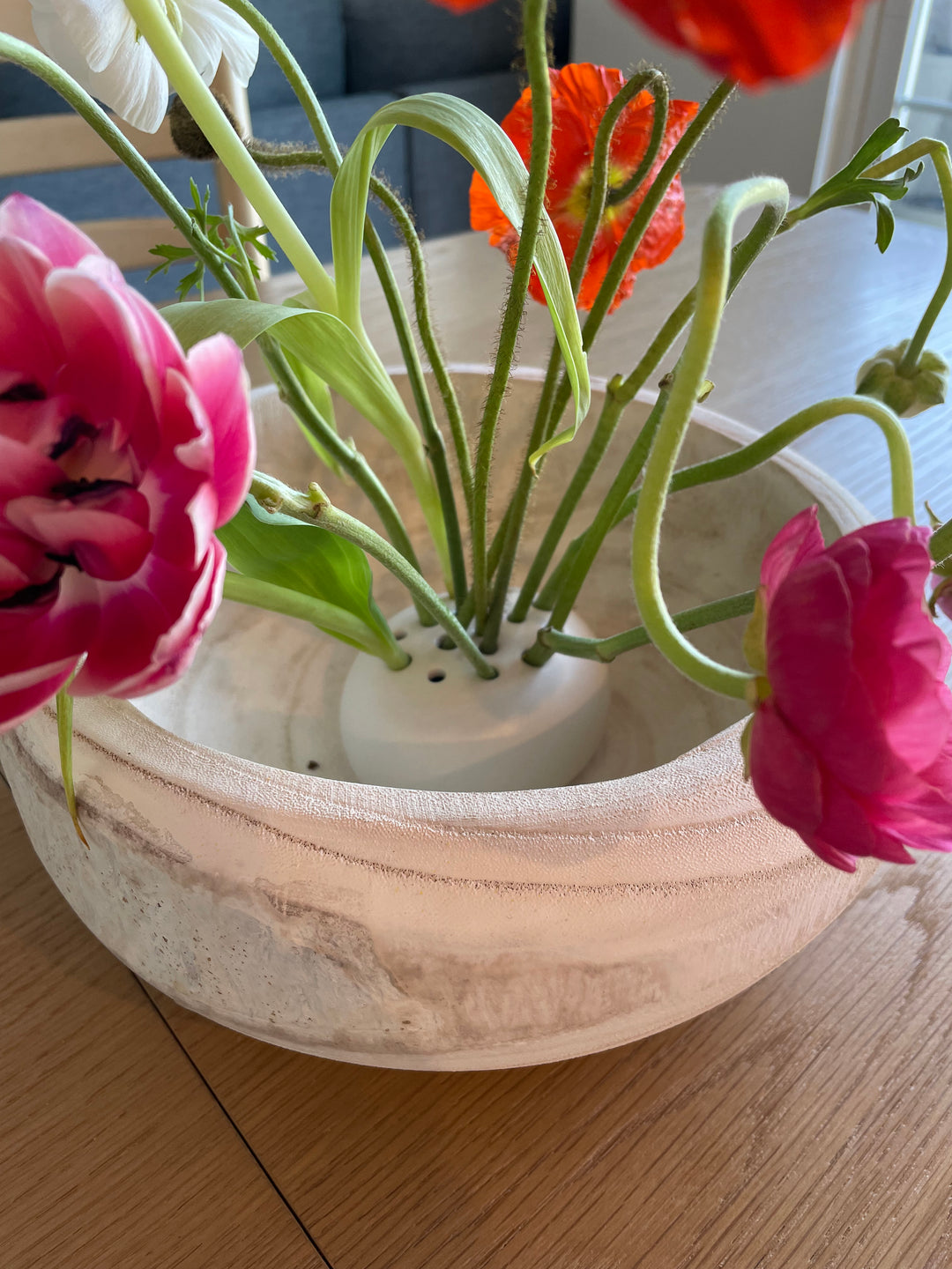 Hand-Carved Paulownia Wood Bowl