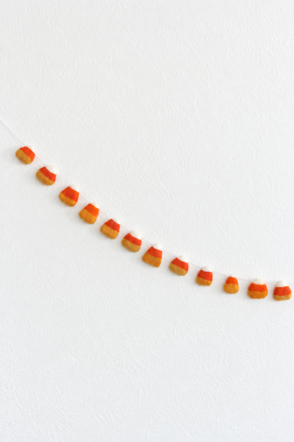 Candy Corn Felt Ball Garland