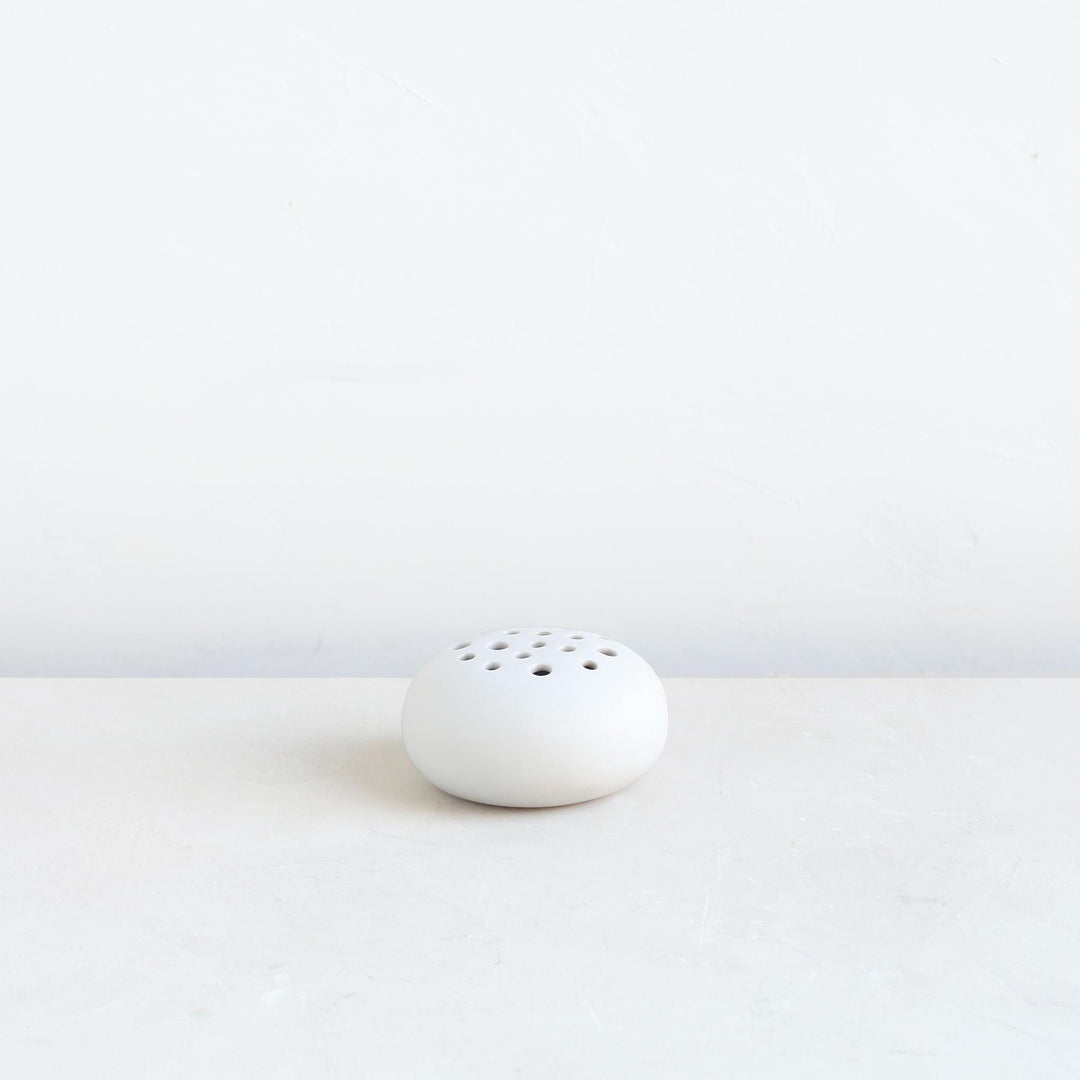 Ceramic oval foral frog