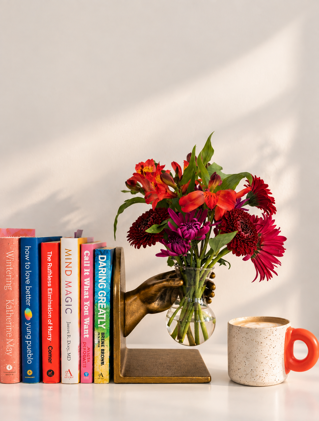 Brass Hand Vase + Bookend