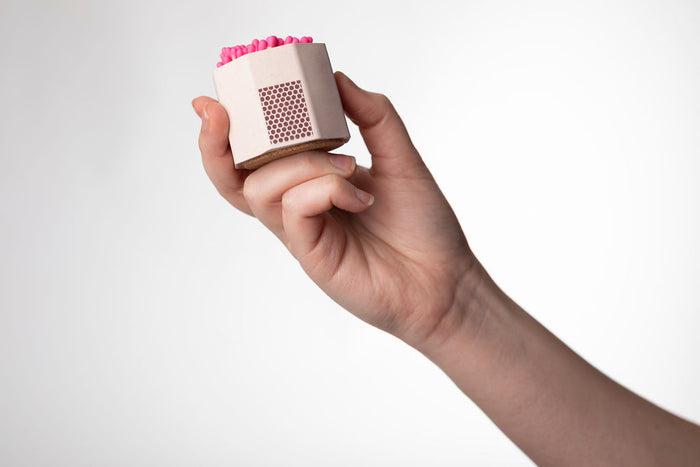 Neon Pink + Blush Concrete Matchholder