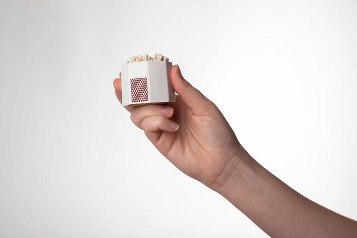 White Concrete Match holder