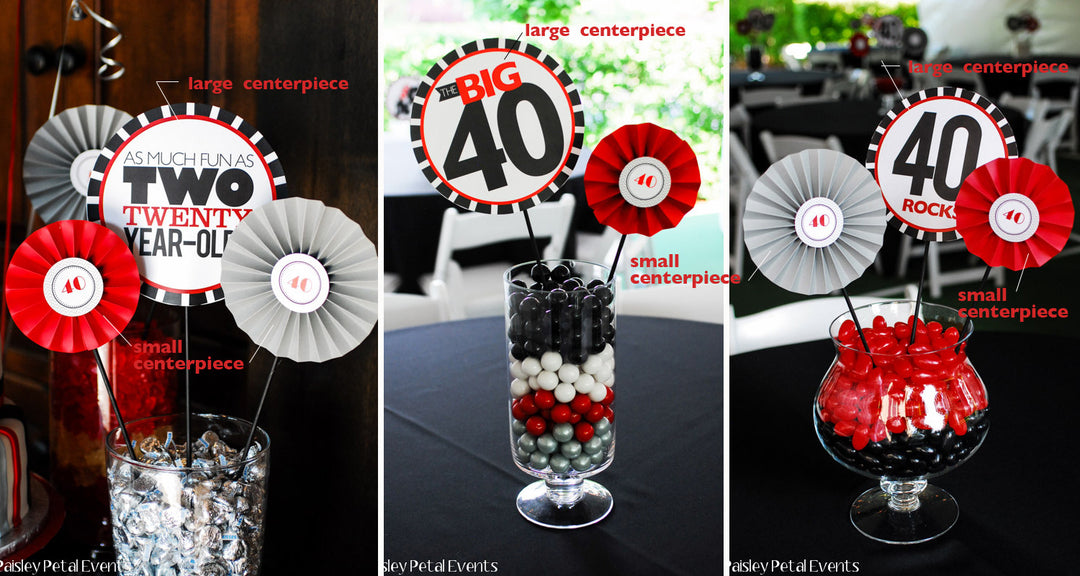 printable THE BIG O 30, 40, 50, 60.... BIRTHDAY Full party Collection (As much fun as two...)