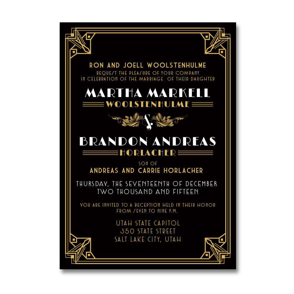 Art Deco Wedding Invitations