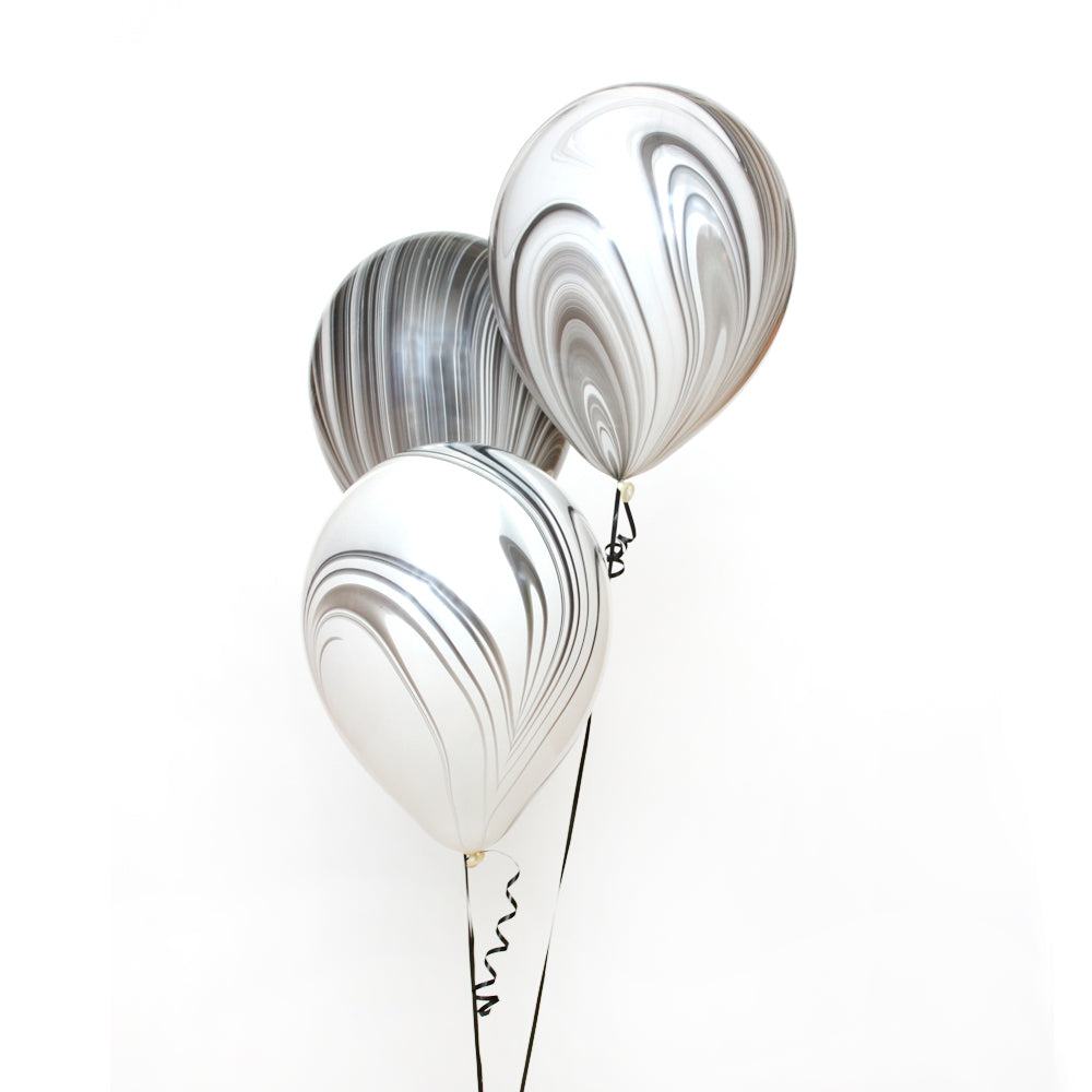 Black & White Marble Balloon