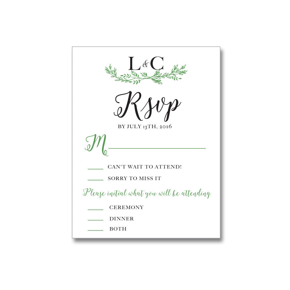 Blissful Wreath Wedding Invitations