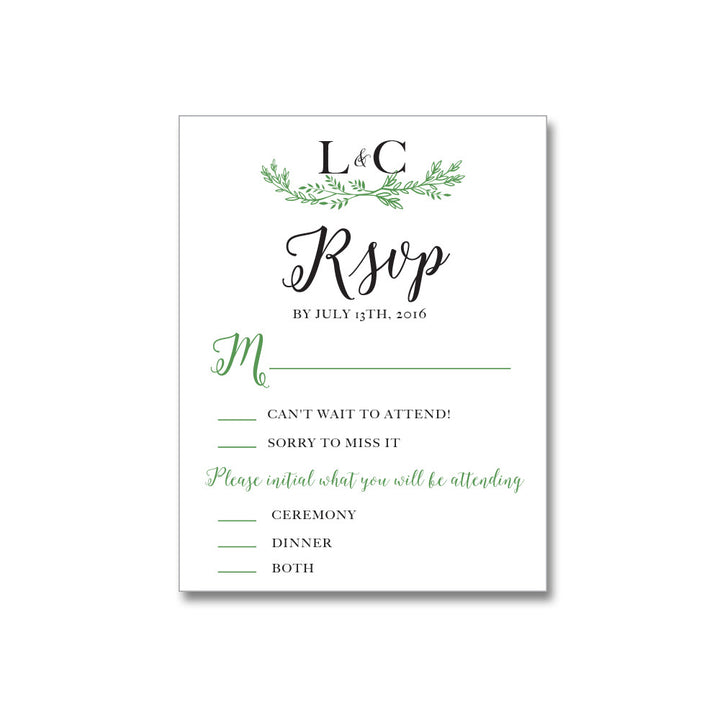 Blissful Wreath Wedding Invitations
