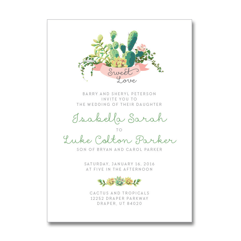 Cactus Wedding Invitations