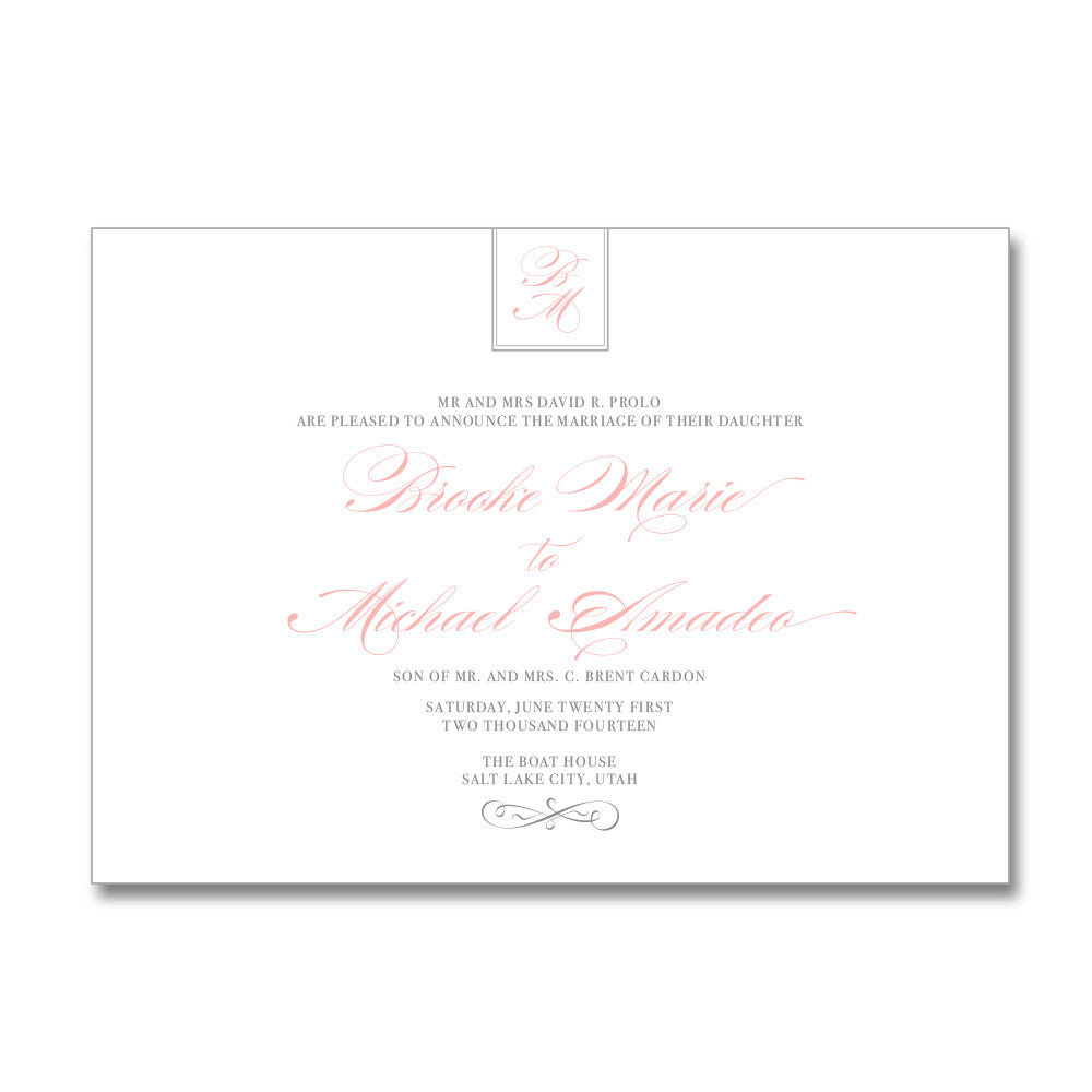 Classic Monogram Wedding Invitations