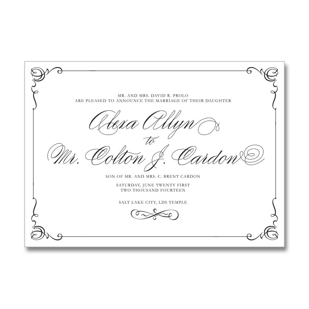 Classic Romance Wedding Invitations