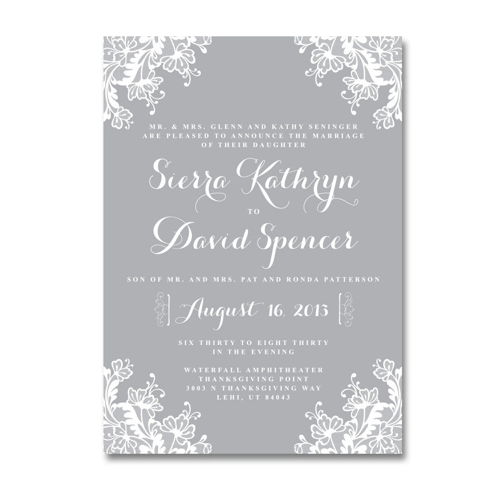 Delicate Lace Wedding Invitations