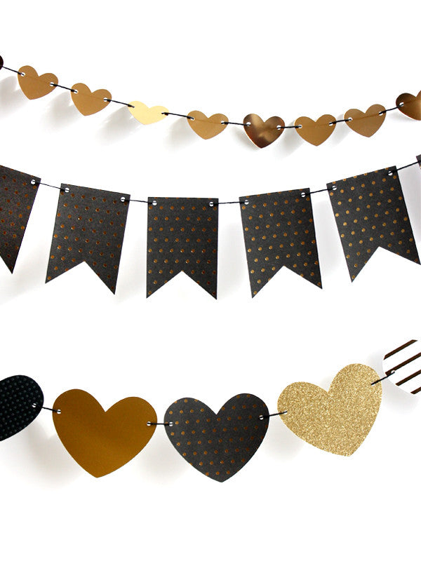 Black and gold dot Banner Kit