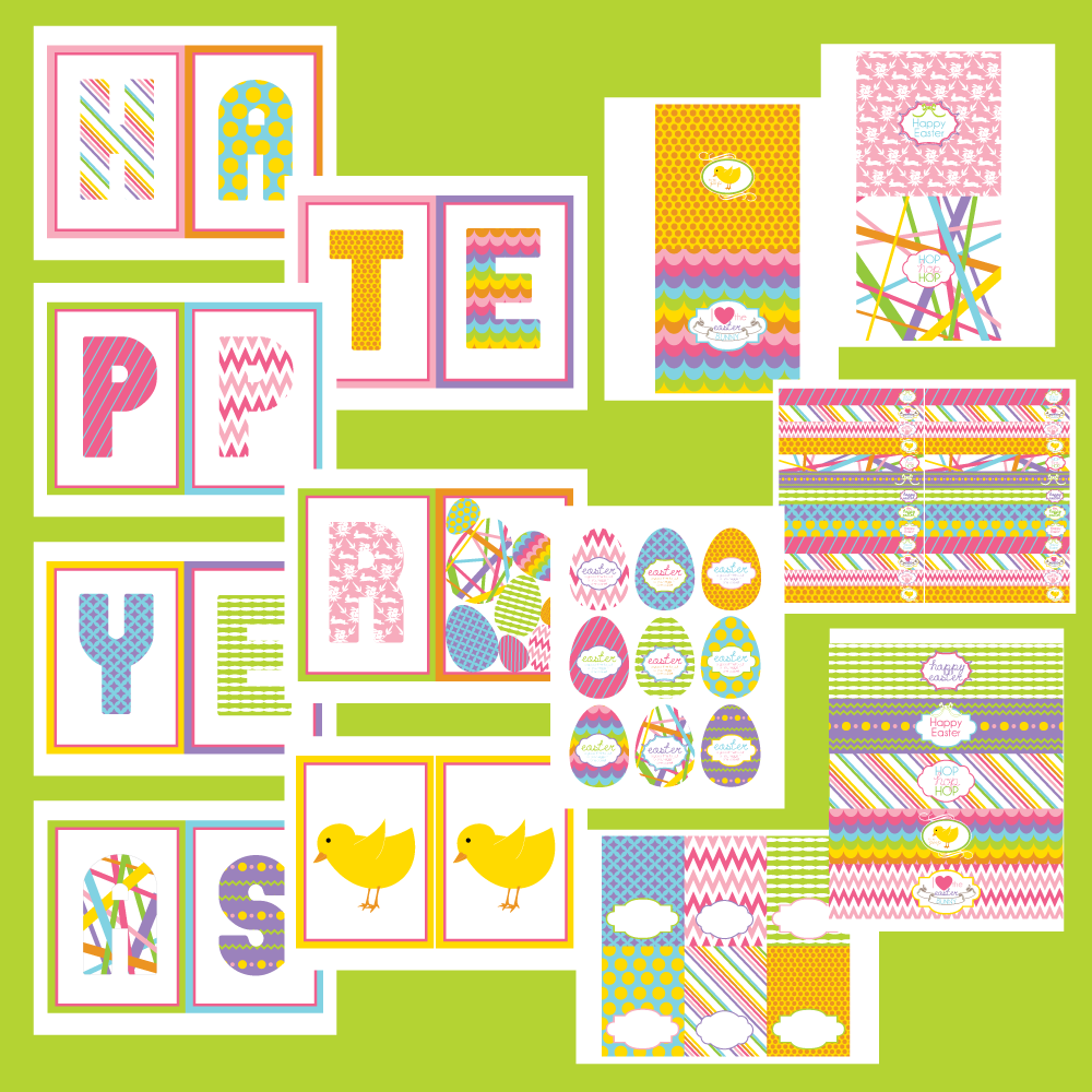 DIY EASTER printable Collection: I heart the Easter Bunny by Wants and Wishes