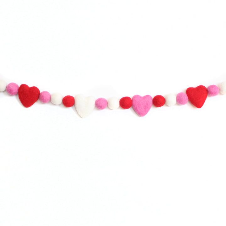 I Heart You Felt Ball Garland