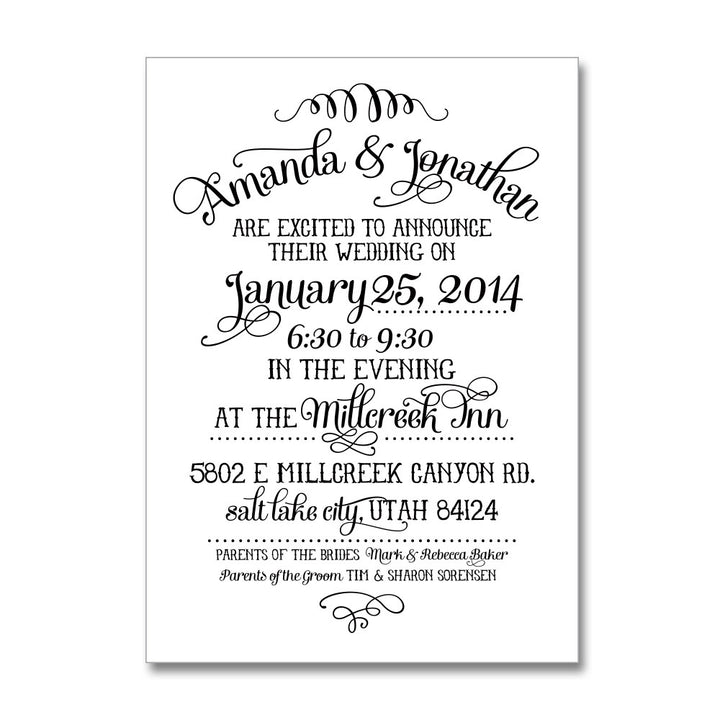 Joyful Wedding Invitations