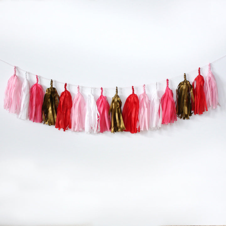 Love is in the Air Fringe Tassel Garland Kit or Fully Assembled