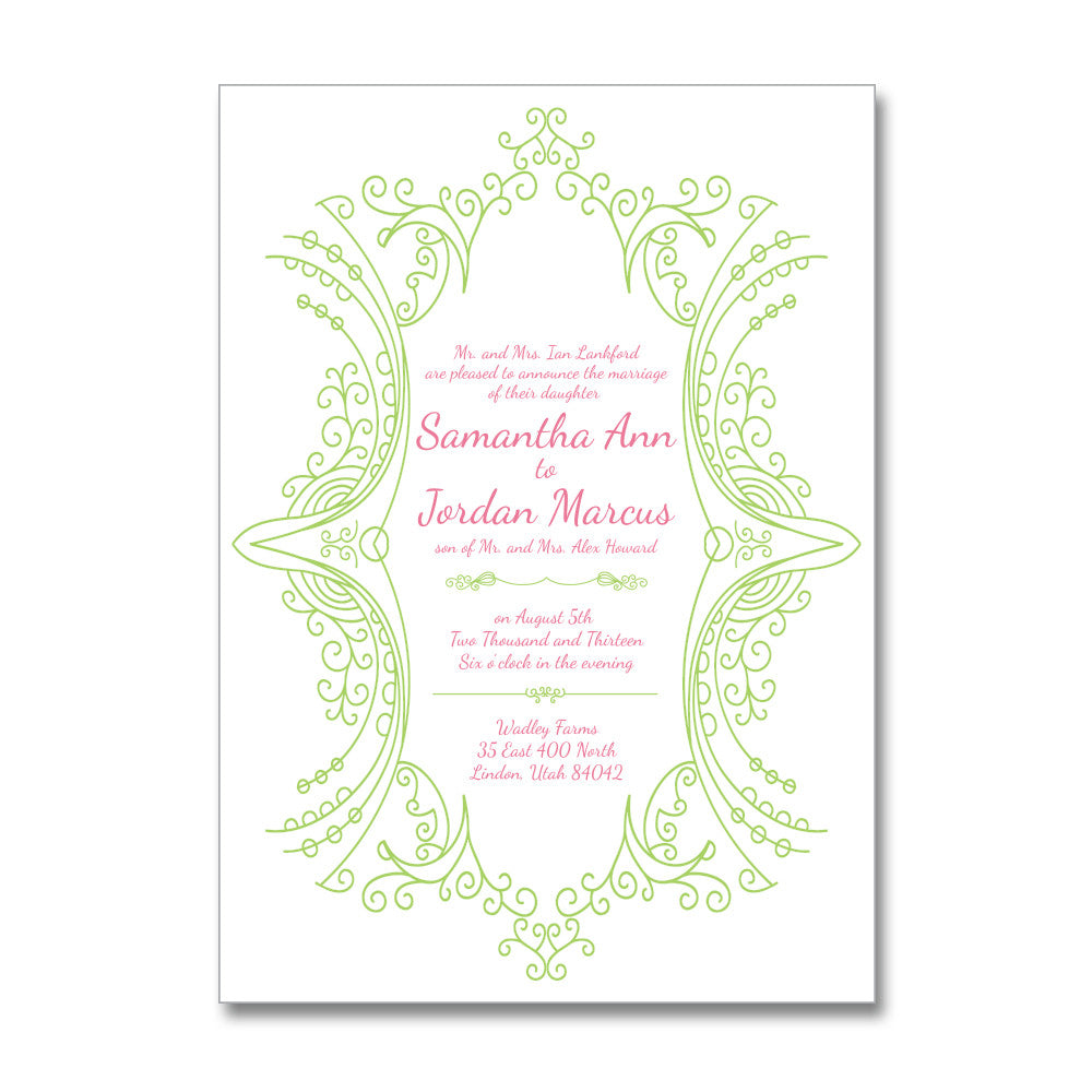 Marie Antoinette Garden Wedding Invitations