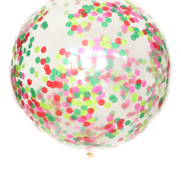 Merry and Bright Confetti Balloon