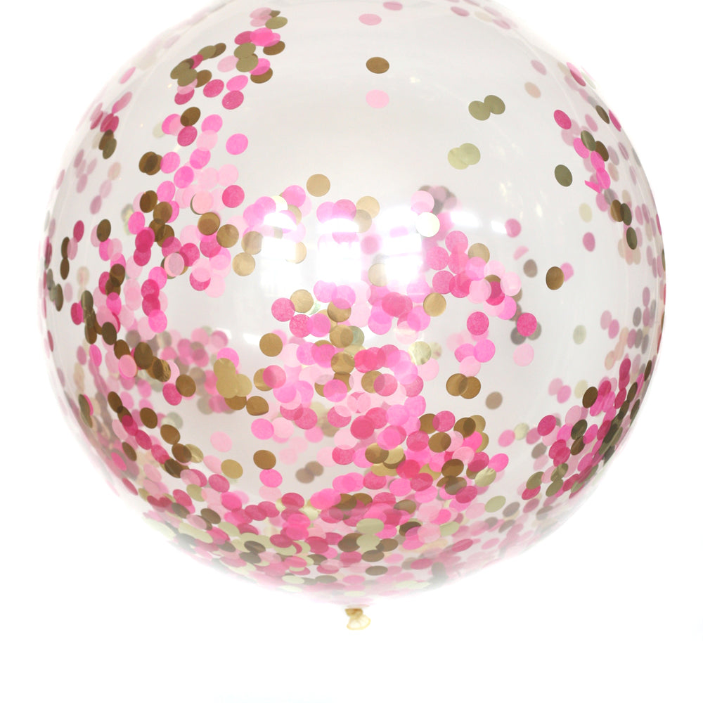 Pink Glam Confetti Balloon