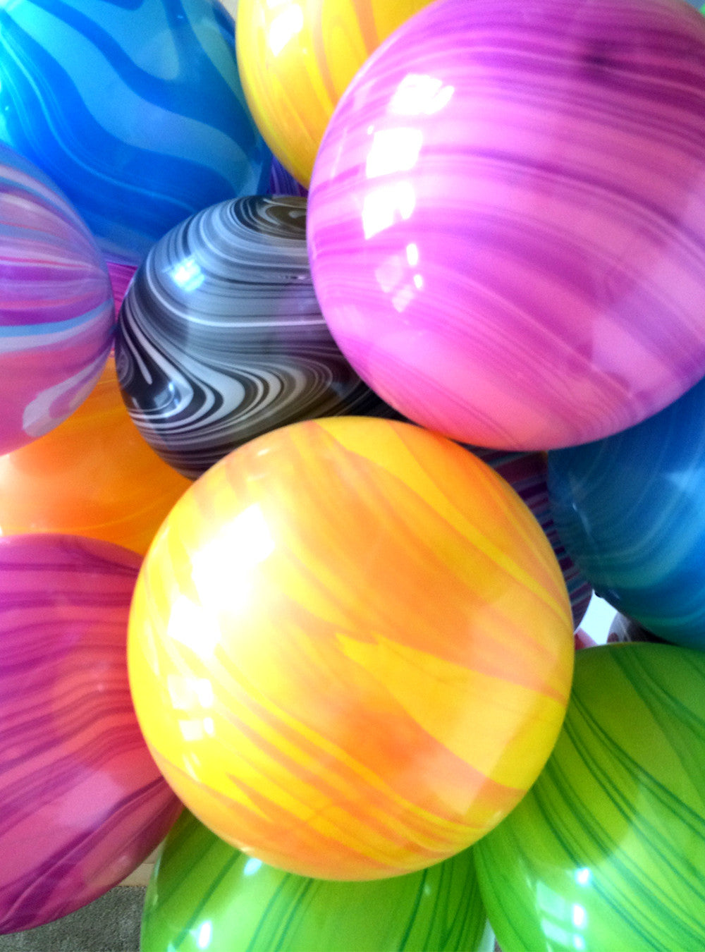 Rainbow Marble Balloon Bundle
