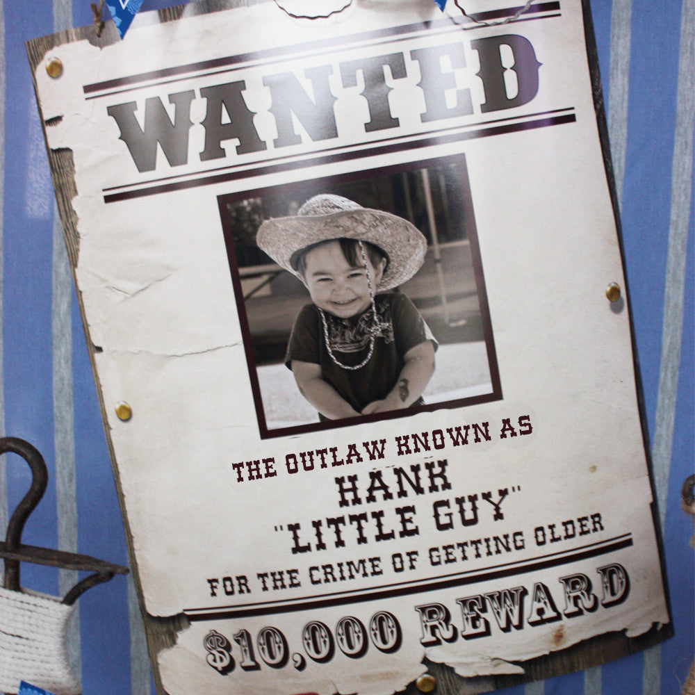 Wanted Poster Vintage Western Cowboy sign