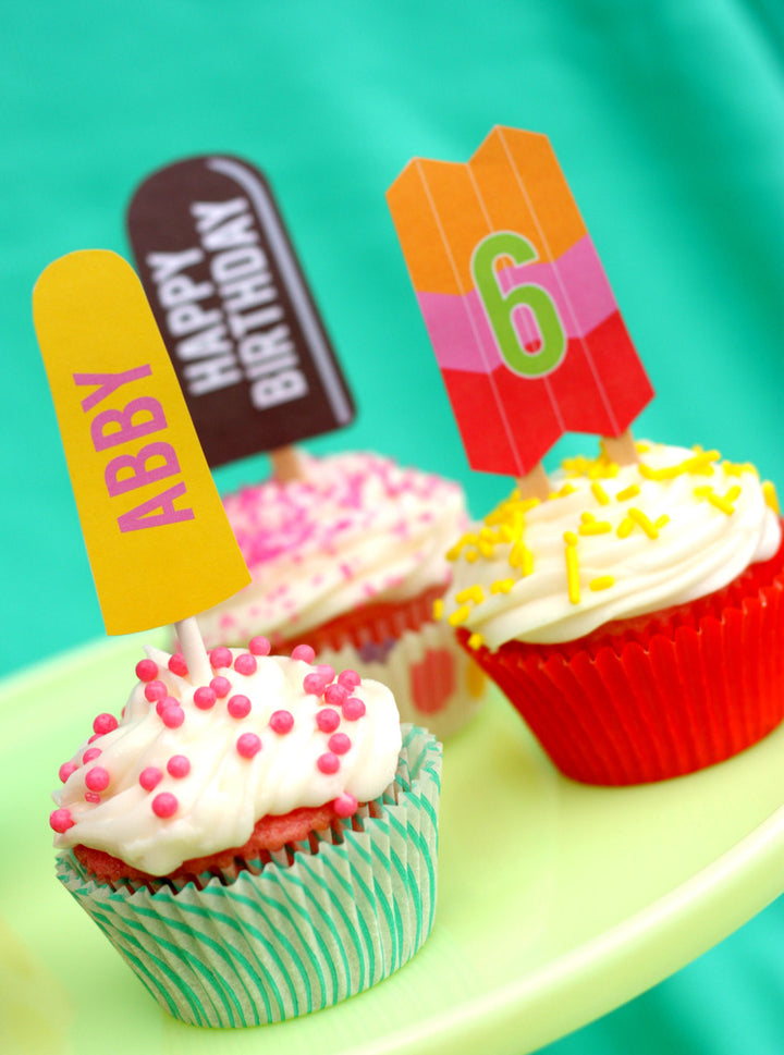 printable Popsicles & Sunglasses BIRTHDAY Collection by Wants and Wishes