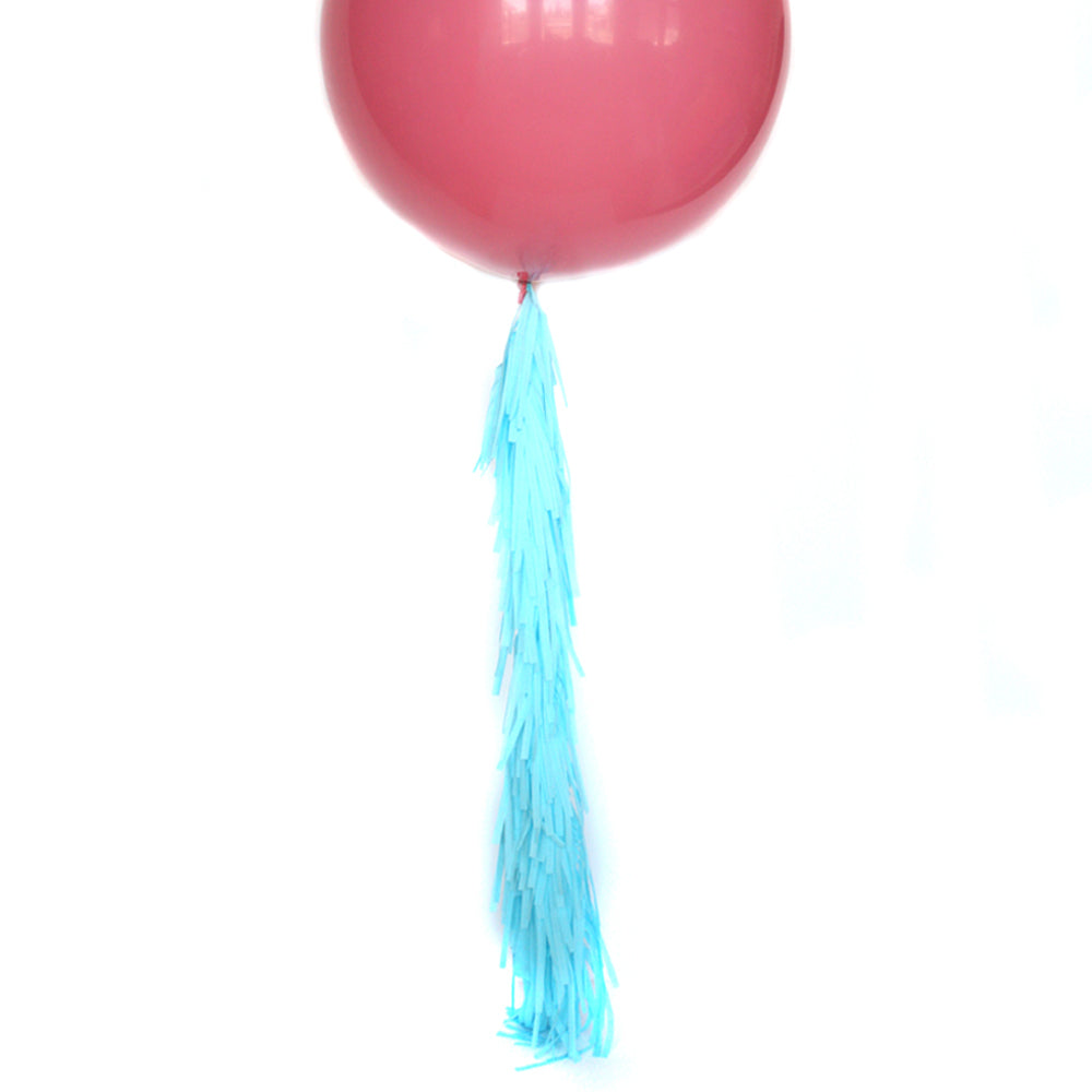 Aqua Frilly Balloon Tassel
