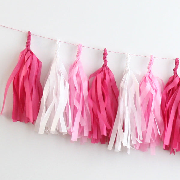 Be Mine Valentine Fringe Tassel Garland Kit or Fully Assembled