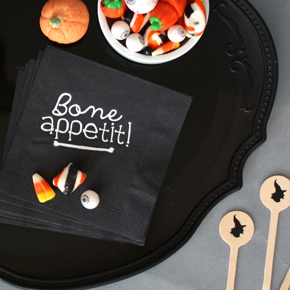 Halloween Bone Appetit Foil Napkins