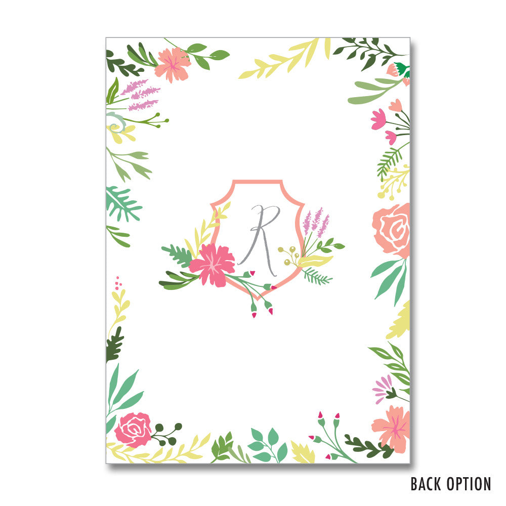 Botanical Wreath Wedding Invitations