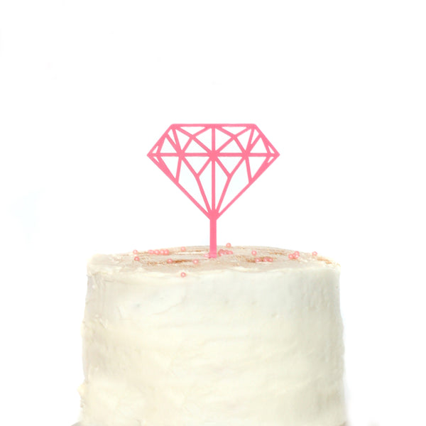 Diamond Ring Bridal Cake Topper