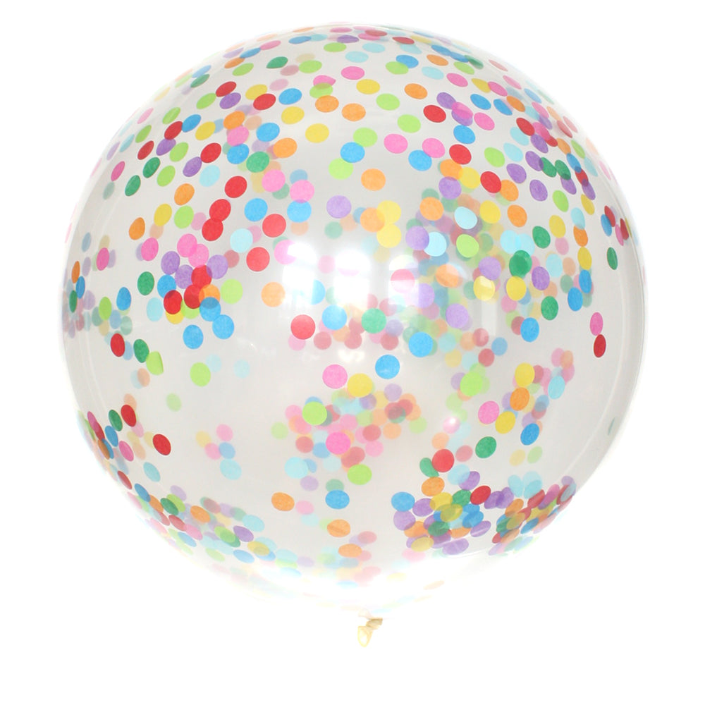 Bright Rainbow Confetti Balloon